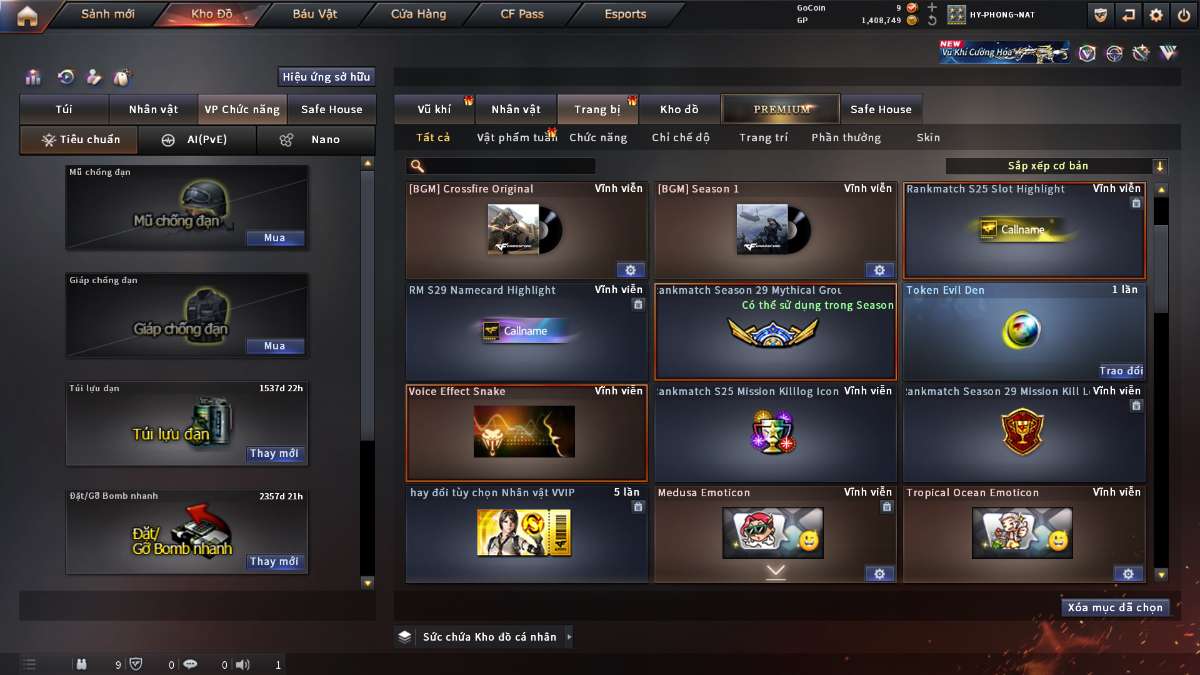 shop acc cf uy tin gia re